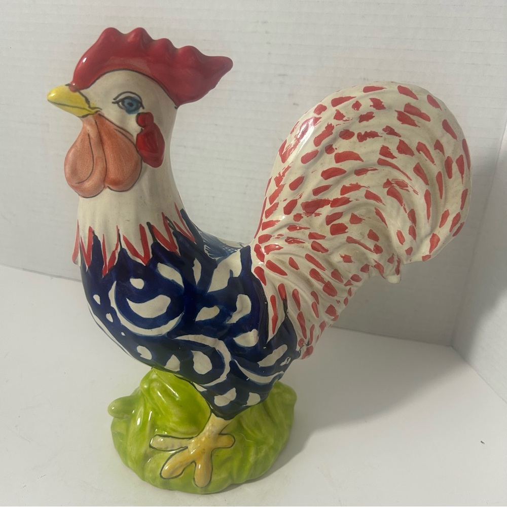 Vintage Ceramic Handpainted Rooster Figurine Arte Venegas Nycello II